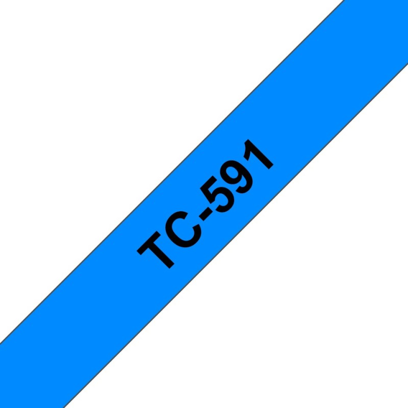 TC591 - 9 mm x Schwarz auf Blau - laminiertes Band